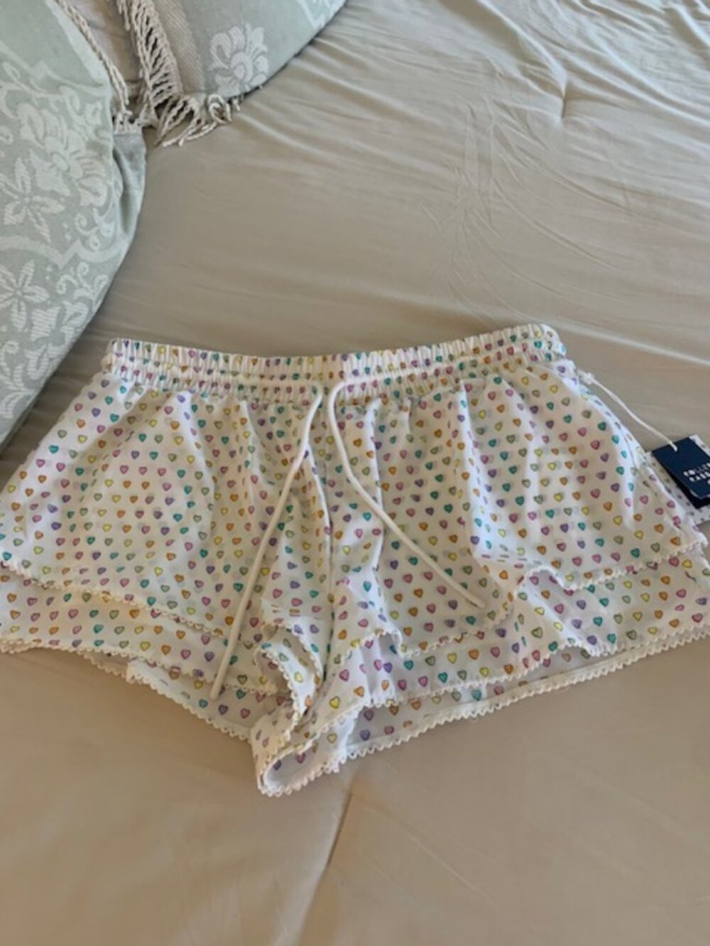 Roller Rabbit x Target Women's Disco Hearts Wave Drawstrings Shorts Sz S NWT
